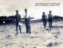 hugo brassey and tom mcdonals  pilot on first plane  on airstrip courtesy morris family