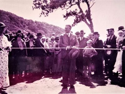 edith garner left and mrs alexander right holding ribbon at opening of the bridge at bingil bay 9 july c garner family edith garner left and mrs alexander right holding ribbon at opening of the bridge at bingil bay 9 july c garner family